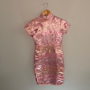 Costume, dress Chinese, size 12, pink with butterflies